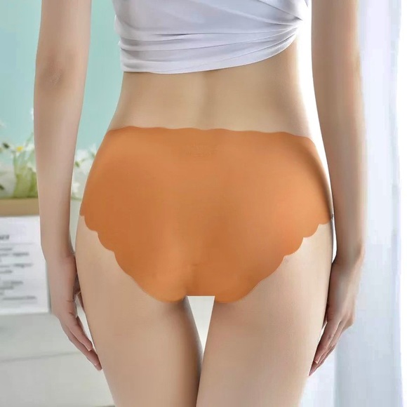 NWT 2 bundle panties 2 pastel pink SLXL seamless scallop edge hipsters two pairs - Picture 4 of 7